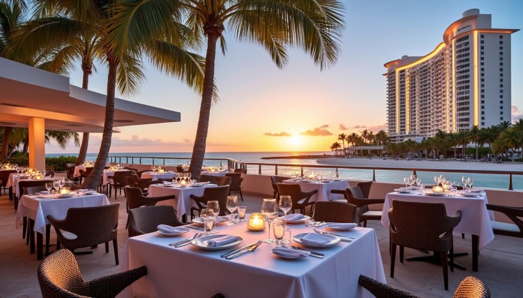 découvrez les meilleurs restaurants à fontainebleau hotel miami beach : une sélection gourmande pour tous les goûts, alliant saveurs locales et cuisine internationale dans un cadre exceptionnel.